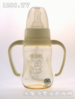 帶柄自動(dòng)PES奶瓶120mL海豚