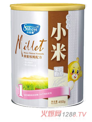 興佳康聽(tīng)裝小米蜂蜜核桃米粉1段