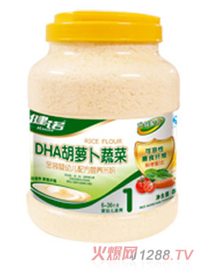 健諾DHA胡蘿卜蔬菜營養(yǎng)米粉1段