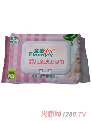 皇茵 抗菌防過(guò)敏嬰兒親膚柔濕巾(80抽)