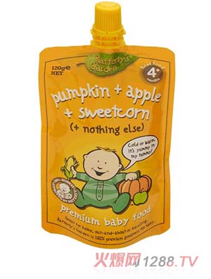 葉子嬰兒果泥（南瓜、蘋果、甜玉米）