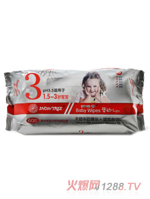 snowtree斯諾奇嬰幼兒濕巾3段60片裝