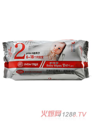 snowtree斯諾奇嬰幼兒濕巾2段60片裝