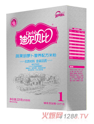 迪爾貝比蔬果胡蘿卜營養(yǎng)配方米粉盒裝