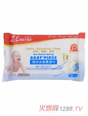 壹壹寶海洋冰泉柔濕巾10片狀