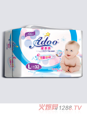 愛(ài)多多海量倍吸嬰兒紙尿片L碼32片