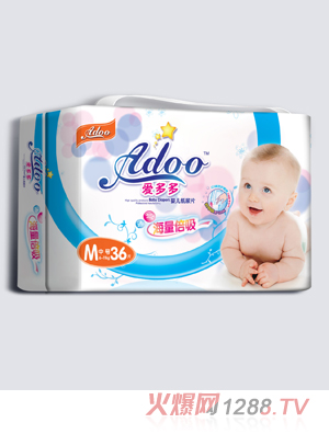 愛(ài)多多海量倍吸嬰兒紙尿片M碼36片