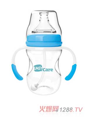 伊斯卡爾160mlPP自動寬口徑奶瓶（藍）