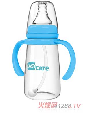 伊斯卡爾160mlPP自動標準口徑奶瓶（藍）