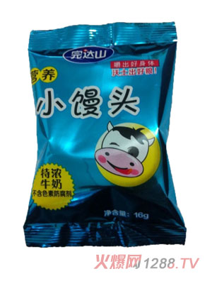 完達山特濃牛奶小饅頭藍色包裝