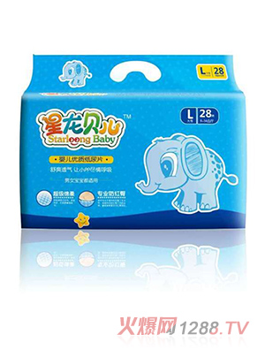 星龍貝兒嬰兒紙尿片L28片