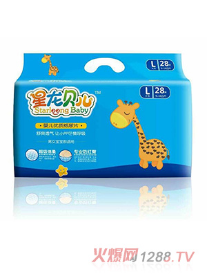 星龍貝兒嬰兒紙尿片L28片