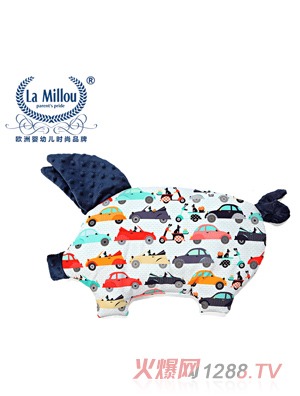 拉米洛法斗噗噗車(chē)小豬枕勇氣海軍藍(lán)