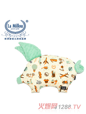 拉米洛汽車(chē)總動(dòng)員小豬枕果漾櫻桃紅