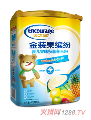 貝之翼金裝果繽紛-嬰兒果味多營養(yǎng)米粉聽裝