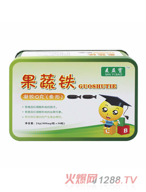 麥益寶果蔬鐵凝膠Q丸（魚(yú)形）