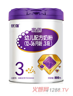 圣元優(yōu)強(qiáng)蜜蓓幼兒配方奶粉（12-36月齡，3段）800g