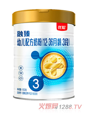 圣元優(yōu)聰融臻幼兒配方奶粉（12-36月齡，3段）900g
