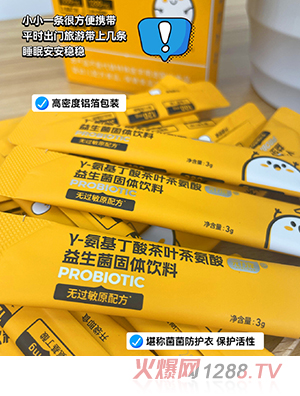 元力伴γ-氨基丁酸茶葉茶氨酸益生菌固體飲料