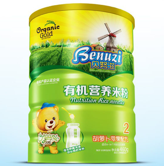 貝努滋胡蘿卜蘋(píng)果有機(jī)營(yíng)養(yǎng)米粉2段