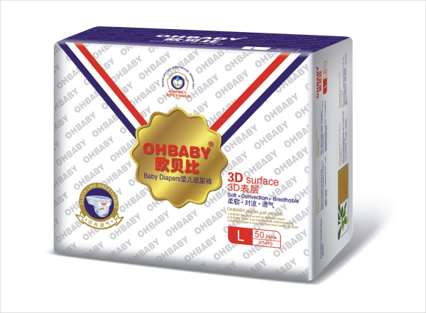 歐貝比3D表層紙尿褲L50