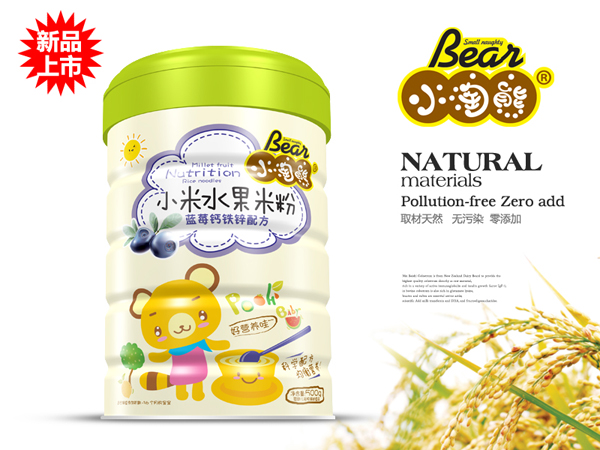 小淘熊藍(lán)莓鈣鐵鋅小米水果米粉a