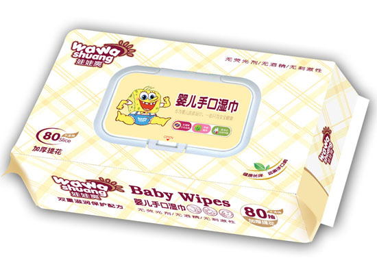 娃娃爽嬰兒手口濕巾帶蓋80片(蘆薈)