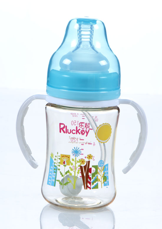 樂起180mlPPSU防滑奶瓶藍(lán)色