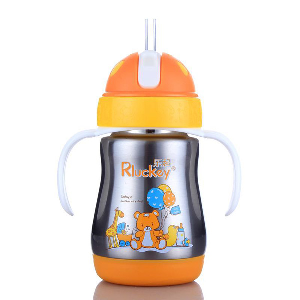 樂起不銹鋼保溫奶瓶 黃色