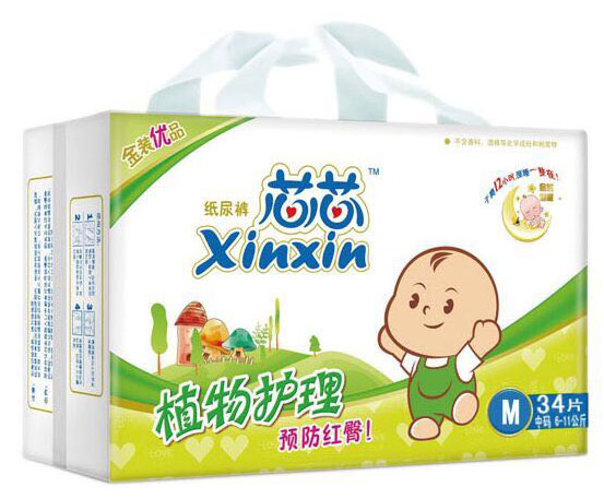 芯芯植物護(hù)理紙尿褲M34片