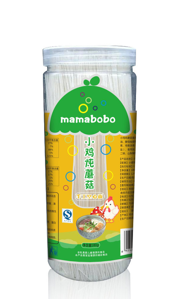 mamabobo小雞燉蘑菇手工面